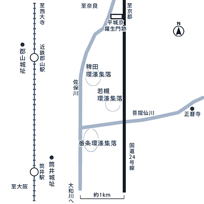 大和郡山の地図