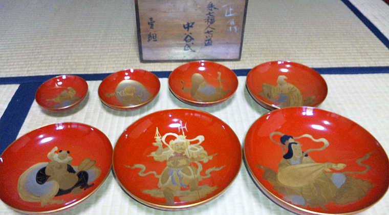 朱七福神七ツ盃（七献用の趣向）
