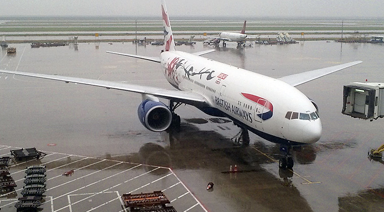 英国航空機（上海浦東空港）