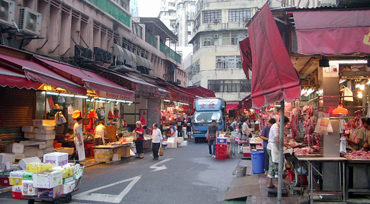香港の食品街