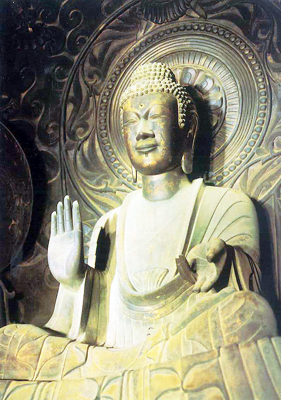 薬師如来像（法隆寺絵葉書）